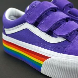 old skool v platform rainbow